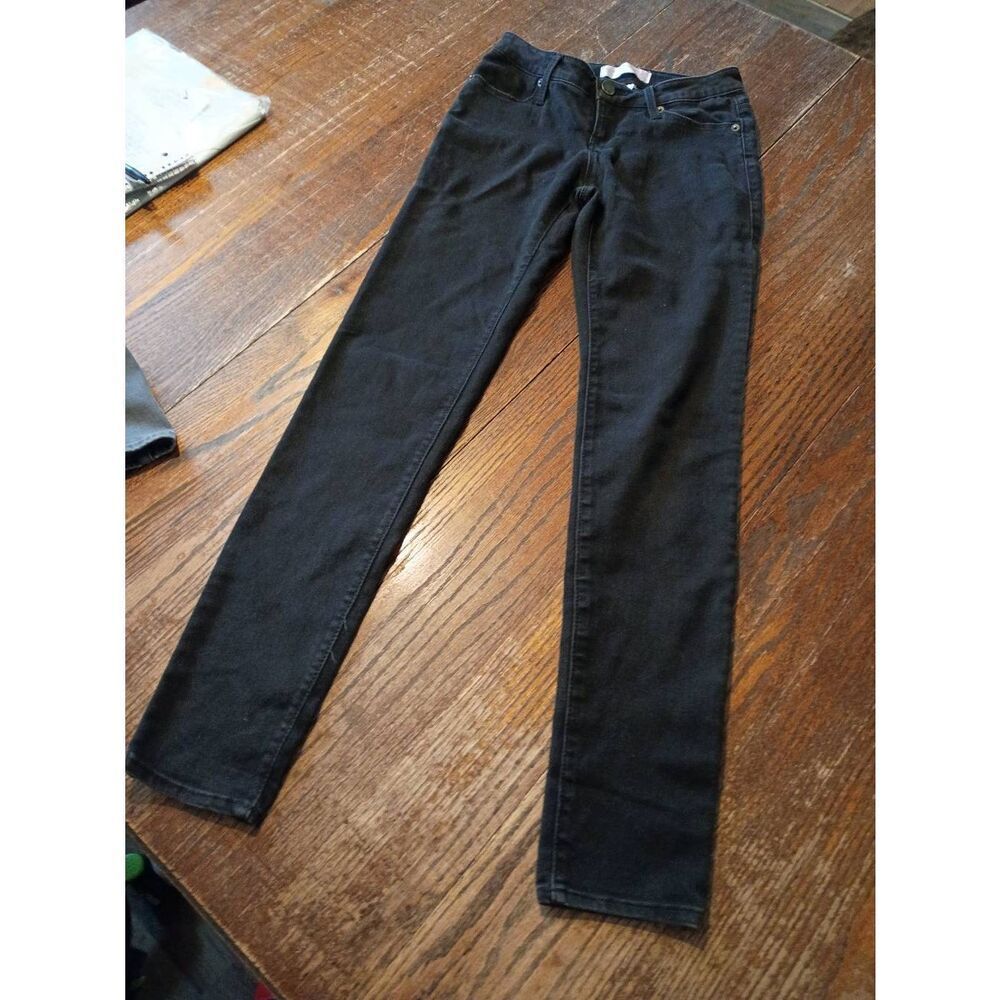 Size 1 NoBo No Boundaries Black Skinny Denim Jeans Jeggings w Pockets Belt Loops